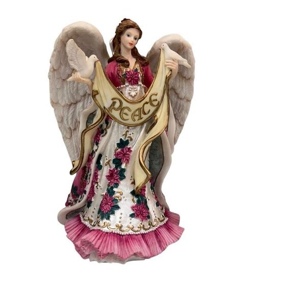 San Francisco Music Box Company Angels We Have Heard Angel Musical Figurine 7.5" - Picture 2 of 9